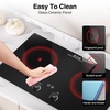 image:imageVBGK electric hobBuiltin Design and Countertop Stove Top with Knob ControlampTouch Control9 Power Level Timer amp Kid Safety Lock220V 2100W 2 burner electric hob2 Burner Induction Cooktop