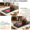 image:imageVBGK electric hobBuiltin Design and Countertop Stove Top with Knob ControlampTouch Control9 Power Level Timer amp Kid Safety Lock220V 2100W 2 burner electric hobDouble Burner Electric Cooktop