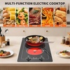 image:imageVBGK electric hobBuiltin Design and Countertop Stove Top with Knob ControlampTouch Control9 Power Level Timer amp Kid Safety Lock220V 2100W 2 burner electric hobDouble Burner Electric Cooktop