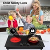 image:imageVBGK electric hobBuiltin Design and Countertop Stove Top with Knob ControlampTouch Control9 Power Level Timer amp Kid Safety Lock220V 2100W 2 burner electric hob2 Burner Induction Cooktop