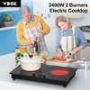 image:imageVBGK electric hobBuiltin Design and Countertop Stove Top with Knob ControlampTouch Control9 Power Level Timer amp Kid Safety Lock220V 2100W 2 burner electric hob2 Burner Induction Cooktop