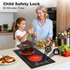 image:imageVBGK electric hobBuiltin Design and Countertop Stove Top with Knob ControlampTouch Control9 Power Level Timer amp Kid Safety Lock220V 2100W 2 burner electric hobDouble Burner Electric Cooktop