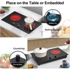 image:imageVBGK electric hobBuiltin Design and Countertop Stove Top with Knob ControlampTouch Control9 Power Level Timer amp Kid Safety Lock220V 2100W 2 burner electric hob2 Burner Induction Cooktop