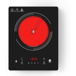 image:imageVBGK Single Burner Electric Cooktop110V 1800W Electric Stove Top with LED Touch Control10 Power Levels 4HTimer Safety Lock portable cooktop Overheat protection