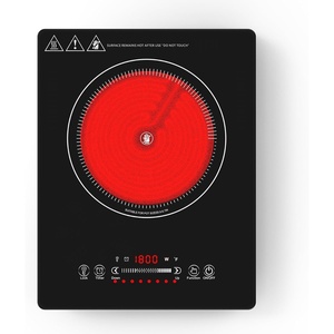 image:imageVBGK Single Burner Electric Cooktop110V 1800W Electric Stove Top with LED Touch Control8 Power Levels 4HTimer Safety Lock portable cooktop Overheat protection