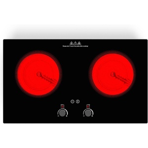 image:imageVBGK electric hobBuiltin Design and Countertop Stove Top with Knob ControlampTouch Control9 Power Level Timer amp Kid Safety Lock220V 2100W 2 burner electric hob2 Burner Induction Cooktop