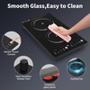 image:imageVBGK 2 burner cooktop110V 4000W 2 burner induction stove top with Brushed Panel LED touch Control induction cooker with 8 Power Levels Kids Lock amp 4H TimerDouble Burner Electric Cooktop