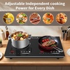 image:imageVBGK 2 burner cooktop110V 4000W 2 burner induction stove top with Brushed Panel LED touch Control induction cooker with 8 Power Levels Kids Lock amp 4H Timer2 burner induction cooktop