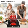 image:imageVBGK 2 burner cooktop110V 4000W 2 burner induction stove top with Brushed Panel LED touch Control induction cooker with 8 Power Levels Kids Lock amp 4H TimerDouble Burner Electric Cooktop