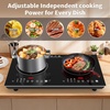 image:imageVBGK 2 burner induction cooktop110V 4000W 2 burner induction plate with Brushed Panel LED touch Control induction stove top with 10 Power Levels Kids Lock amp 4H Timer2 Burner Induction Cooktop