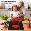 image:imageVBGK 2 burner induction cooktop110V 4000W 2 burner induction plate with Brushed Panel LED touch Control induction stove top with 10 Power Levels Kids Lock amp 4H Timer2 Burner Electric Cooktop