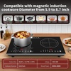 image:imageVBGK 2 burner induction cooktop110V 4000W 2 burner induction plate with Brushed Panel LED touch Control induction stove top with 10 Power Levels Kids Lock amp 4H Timer2 Burner Induction Cooktop