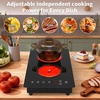 image:imageVBGK 2 burner induction cooktop110V 4000W 2 burner induction plate with Brushed Panel LED touch Control induction stove top with 10 Power Levels Kids Lock amp 4H Timer2 Burner Electric Cooktop