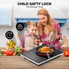 image:imageVBGK Double Induction Cooktop110V 2300w 2 burnerinduction cooktop2 burner Hot Plate Electric burner withLCD Touch Screen 9 Levels Settings Child Safety Lock ampTimerSingle Burner Electric Cooktop