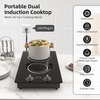 image:imageVBGK Double Induction Cooktop110V 2300w 2 burnerinduction cooktop2 burner Hot Plate Electric burner withLCD Touch Screen 9 Levels Settings Child Safety Lock ampTimerDouble Induction Cooktop