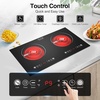 image:imageVBGK Double Induction Cooktop110V 2300w 2 burnerinduction cooktop2 burner Hot Plate Electric burner withLCD Touch Screen 9 Levels Settings Child Safety Lock ampTimerDouble Electric Cooktop