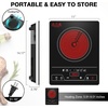 image:imageVBGK Double Induction Cooktop110V 2300w 2 burnerinduction cooktop2 burner Hot Plate Electric burner withLCD Touch Screen 9 Levels Settings Child Safety Lock ampTimerSingle Burner Electric Cooktop