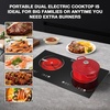 image:imageVBGK Double Induction Cooktop110V 2300w 2 burnerinduction cooktop2 burner Hot Plate Electric burner withLCD Touch Screen 9 Levels Settings Child Safety Lock ampTimerDouble Electric Cooktop