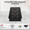 image:imageVBGK Double Induction Cooktop110V 2300w 2 burnerinduction cooktop2 burner Hot Plate Electric burner withLCD Touch Screen 9 Levels Settings Child Safety Lock ampTimerDouble Induction Cooktop