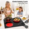 image:imageVBGK Double Induction Cooktop110V 2300w 2 burnerinduction cooktop2 burner Hot Plate Electric burner withLCD Touch Screen 9 Levels Settings Child Safety Lock ampTimer3 Burners Electric Cookto