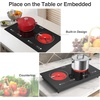 image:imageVBGK Double Induction Cooktop110V 2300w 2 burnerinduction cooktop2 burner Hot Plate Electric burner withLCD Touch Screen 9 Levels Settings Child Safety Lock ampTimerDouble Electric Cooktop