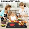 image:imageVBGK Double Induction Cooktop110V 2300w 2 burnerinduction cooktop2 burner Hot Plate Electric burner withLCD Touch Screen 9 Levels Settings Child Safety Lock ampTimerDouble Electric Cooktop