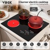 image:imageVBGK Double Induction Cooktop110V 2300w 2 burnerinduction cooktop2 burner Hot Plate Electric burner withLCD Touch Screen 9 Levels Settings Child Safety Lock ampTimer3 Burners Electric Cookto