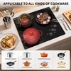 image:imageVBGK Double Induction Cooktop110V 2300w 2 burnerinduction cooktop2 burner Hot Plate Electric burner withLCD Touch Screen 9 Levels Settings Child Safety Lock ampTimer3 Burners Electric Cookto