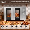 image:imageVBGK French Door Air Fryer Oven Combo 35 QT Extra Large Oven  18Slice Convection Oven3Control KnobsBake Broil Toast Grilled Meat Keep WarmStainless SteelIncludes 2Pizza Racks