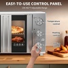 image:imageVBGK French Door Air Fryer Oven Combo 35 QT Extra Large Oven  18Slice Convection Oven3Control KnobsBake Broil Toast Grilled Meat Keep WarmStainless SteelIncludes 2Pizza Racks