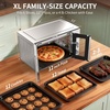 image:imageVBGK French Door Air Fryer Oven Combo 35 QT Extra Large Oven  18Slice Convection Oven3Control KnobsBake Broil Toast Grilled Meat Keep WarmStainless SteelIncludes 2Pizza Racks