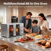 image:imageVBGK French Door Air Fryer Oven Combo 35 QT Extra Large Oven  18Slice Convection Oven3Control KnobsBake Broil Toast Grilled Meat Keep WarmStainless SteelIncludes 2Pizza Racks