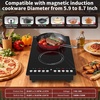 image:imageVBGK Single Burner Induction CooktopHot Plate with 6 Cooking Modes portable cooktop with LCD touch control9 Levels amp4H Timer1800W 110V Portable induction Cooktopdouble induction cooktop