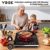 image:imageVBGK Single Burner Induction CooktopHot Plate with 6 Cooking Modes portable cooktop with LCD touch control9 Levels amp4H Timer1800W 110V Portable induction Cooktopsingle burner induction cooktop