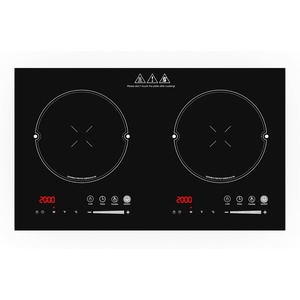 image:imageVBGK 2 burner cooktop110V 4000W 2 burner induction stove top with Brushed Panel LED touch Control induction cooker with 8 Power Levels Kids Lock amp 4H Timer2 burner induction cooktop