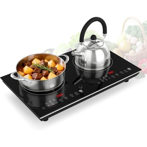 image:imageVBGK 2 burner induction cooktop110V 4000W 2 burner induction plate with Brushed Panel LED touch Control induction stove top with 10 Power Levels Kids Lock amp 4H Timer2 Burner Induction Cooktop