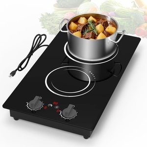 image:imageVBGK Double Induction Cooktop110V 2300w 2 burnerinduction cooktop2 burner Hot Plate Electric burner withLCD Touch Screen 9 Levels Settings Child Safety Lock ampTimerDouble Induction Cooktop
