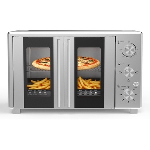 image:imageVBGK French Door Air Fryer Oven Combo 35 QT Extra Large Oven  18Slice Convection Oven3Control KnobsBake Broil Toast Grilled Meat Keep WarmStainless SteelIncludes 2Pizza Racks